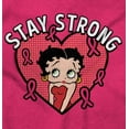 thumbnail image 2 of Betty Boop Breast Cancer Stay Strong Women's T Shirt Ladies Tee Brisco Brands S, 2 of 5