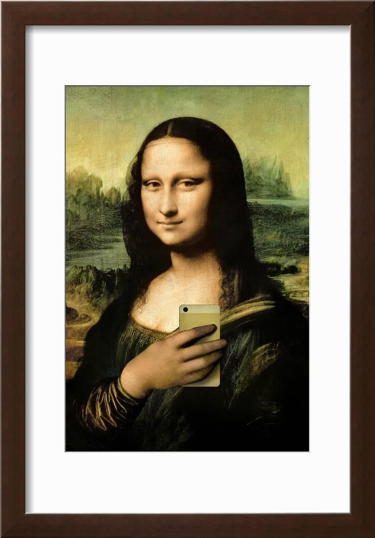 Mona Lisa Selfie Portrait' Art Print