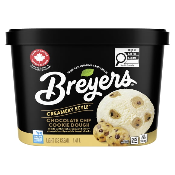 Breyers Chocolate Chip Cookie Dough Light Ice Cream, 1.41 L