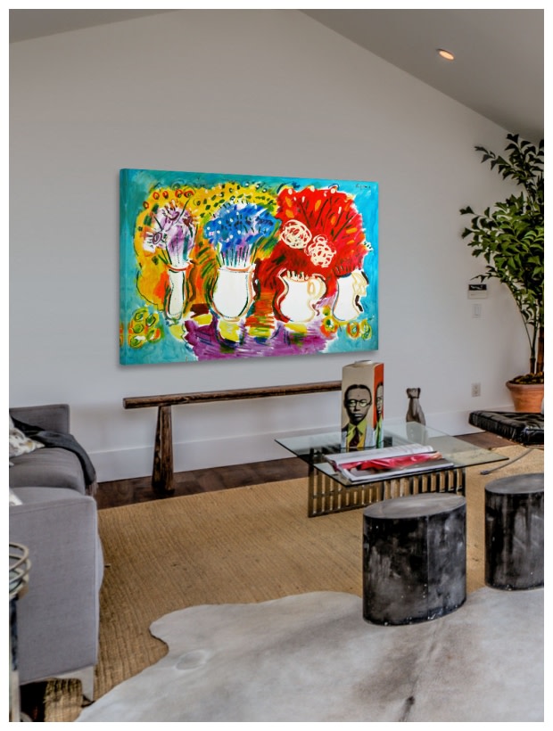 Marmont Hill "Mixed Bouquets" by Wayne Ensrud Painting Print on Canvas
