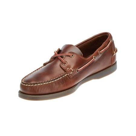 Sebago - Sebago Mens Docksides Leather Boat Shoes in Brown Oiled Waxy ...