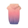 thumbnail image 5 of Women's Gradient Color Sleeveless Hoodie, Lightweight Breathable Drawstring Hooded Athletic Top with Front Pocket for Summer Workouts, Gym Wear and Street Fashion Pink XL, 5 of 5
