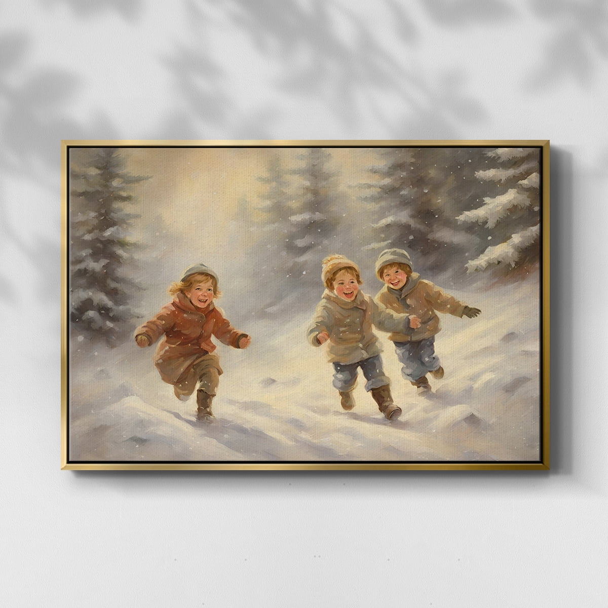 Vintage Landscape-CLXXVII By Wexford Home Framed in Gold Wood Gallery Wrapped Canvas 27 in. x 41 in.