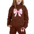thumbnail image 4 of MAIHAN-Girls Winter Hoodie & Joggers Set 2-13 Years, Winter Hoodie and Pants 2-Piece Outfit, Cozy Warm Lined Sweatsuit for Boys and Girls(Brown4,6-7Years), 4 of 4