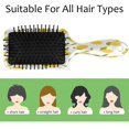thumbnail image 3 of Watercolor Lemon Hair Brush Detangler Brush with Nylon Bristle for Thick Curly Thin Long Short Wet or Dry Hair Adds Shine and Makes Hair Health Paddle Hairbrush for Women Men, 3 of 6