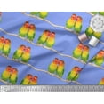 thumbnail image 2 of Soimoi Georgette Viscose Fabric Branch & Colorful Parrot Bird Decor Fabric Printed Yard 42 Inch Wide, 2 of 3