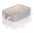 thumbnail image 4 of Unique Bargains Fabric Storage Cube Storage Bin Storage Basket Grey 12*8*6in, 4 of 6