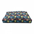 thumbnail image 4 of Retro Pet House, Hand Drawn Vintage Composition of Geometric Shapes Squares Rectangles and Stripes, Outdoor & Indoor Portable Dog Kennel with Pillow and Cover, 5 Sizes, Multicolor, by Ambesonne, 4 of 5
