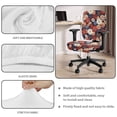 thumbnail image 7 of SCRAWLGOD Bohemian Flowers Red Blue Anti-Dust Chair Covers for Office Desk Chairs Easy to Remove Stretchable Desk Rotating Chair Slipcovers Comfy Chair Protector, Set of 2, 7 of 7