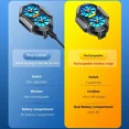 thumbnail image 7 of FS01 Dual Fan Rechargeable/Plug-in Mobile Phone Radiator Air-cooled Back Clip Game Cooler for Android IOS PUBG Cool Heat Sink, 7 of 7