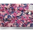 thumbnail image 3 of Soimoi Pink Cotton Poplin Fabric Artistic Leaf & Floral Printed Craft Fabric by the Yard 42 Inch Wide, 3 of 3