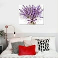 thumbnail image 5 of Nawypu Lavender Flower Picture Lavender Bouquet Wall Art Purple White Floral Wall Art Abstract Flower Picture Farmhouse Flower Artwork for Living Room Office Bedroom Wall Art Unframed 16Inchx16Inch, 5 of 5