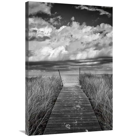 Global Gallery's 'Oak Bluffs Beach Path' By Katherine Gendreau Stretched Canvas Wall Art