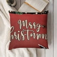 thumbnail image 3 of SHANXI  Merry Christmas Red Throw Pillow Cover, Winter Holiday Cushion Case Decoration for Sofa Couch 22x22in, 3 of 5