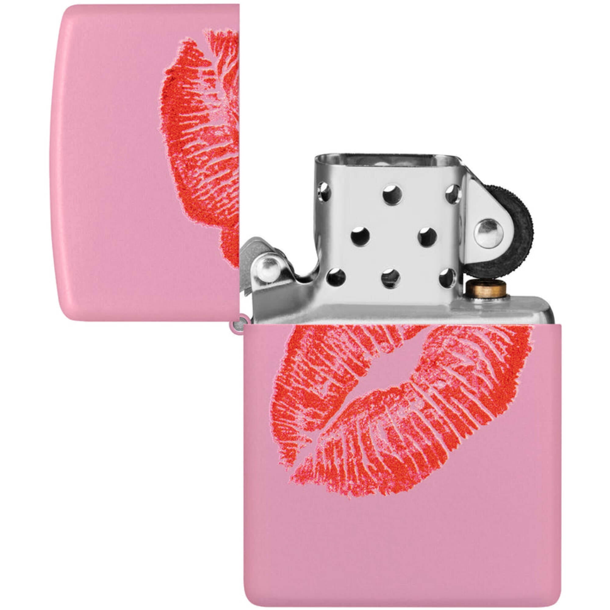 Zippo 46470 Smooches Design Matte Pink Windproof Pocket Lighter