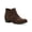 Brown, variant on Womens Abby Faux Suede Block Heel Ankle Boots