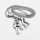 thumbnail image 2 of Colgante de lucha libre JINMJMXG acero inoxidable plateado para dos personas collar deportivo de fitness, 2 of 4