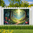 thumbnail image 6 of Enchanted Nature Backdrop Forest Fairy Butterfly Banner for Garden Wedding Kids Party Outdoor Event, 6 of 6