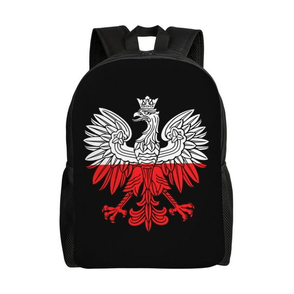Travel Backpack For Women/Men Polish Flag White Eagle Carry On Backpack With Laptop Compartment Travel Backpack