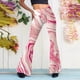 thumbnail image 4 of Pantalones de pana Gibobby para mujer acampanados de cintura alta rosa XXL, 4 of 5
