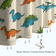 thumbnail image 6 of Colorful Dinosaur and Leaf Pattern Shower Curtain 36"x72" ,Bathroom Decorative Shower Curtains Set with 12 Hooks,Modern Waterproof Washable Shower Curtain, 6 of 6