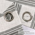 thumbnail image 3 of DriftAway Chris Vertical Striped Pattern Linen Textured Lined Blackout Window Curtains Grey 52" Width x 84 " Length, 3 of 8