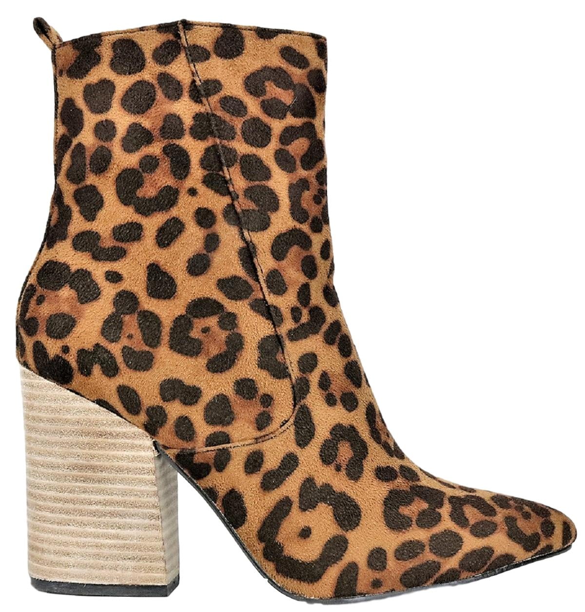 beast fashion leopard booties
