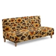 thumbnail image 3 of SCRAWLGOD Sunflower Leopard Print Sofa Cover Without Armrest for Pets Anti Slip Leakproof Sofa Slipcover Washable Dustproof Couch Cover for 3 Cushion Couch, 3 of 9
