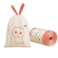 thumbnail image 2 of Zooraco 4 Gallon Small Trash Bags Drawstring Small Bathroom Garbage Bags 60Pcs Plastic Grocery Bags Trash-Can-Liners For Bathroom Kitchen Office White Rabbit Print Style Small Trash Can Liners, 2 of 5