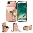 thumbnail image 1 of Feishell for iPhone 7/8/SE 2020/SE 2022 Crossbody Zipper Wallet Case,Premium PU Leather Kickstand Metal Buckle Credit Card Slots Shockproof Purse Phone Case with Detachable Shoulder Strap,Rosegold, 1 of 14