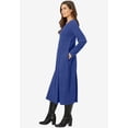 thumbnail image 2 of Woman Within Plus Size Petite Thermal Knit A-Line Dress, 2 of 6