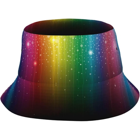 Rainbow LGBT Gay Pride Bucket Hats for Men Women Sun Travel Summer Beach Hat Adult Fishing Hat