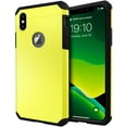 thumbnail image 1 of Compatible avec iPhone X Étui/iphone XS Étui, Housse de Protection à Double Couche Robuste Conçu pour iPhone X/XS 5,8 Pouces (2018) - Jaune, 1 of 8