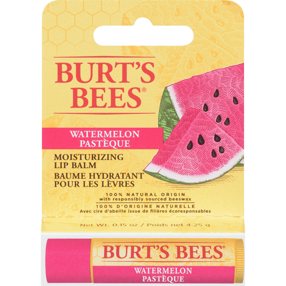 Burt's Bees 100% Natural Origin Moisturizing Lip Balm, Watermelon 4.25 g