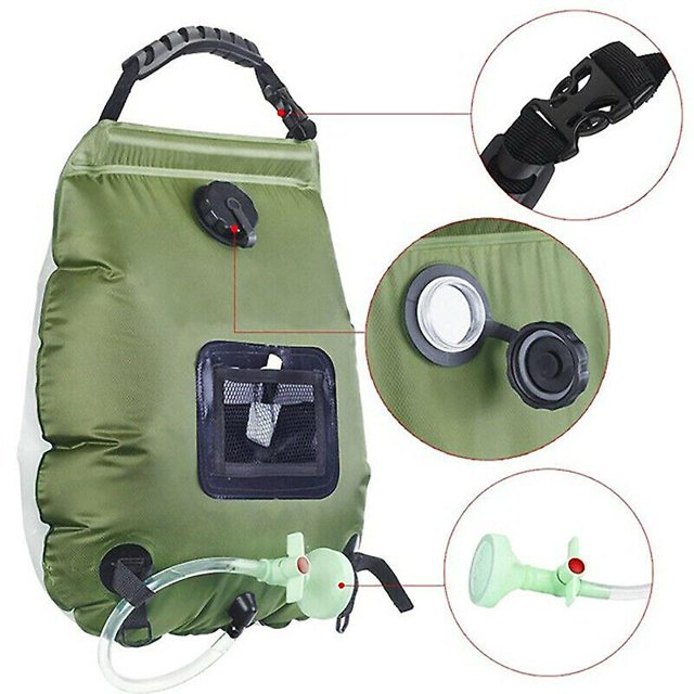 Kit de bolsa de agua para senderismo y ducha al aire libre portátil para acampar de 20l ShuxiuWang 8390614728585
