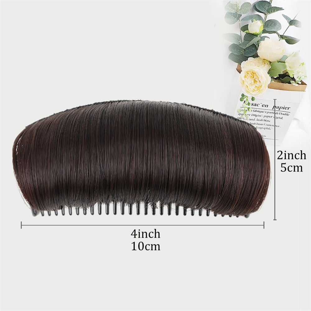 Synthetic Comb Clip Hair Bun Invisible Fluffy Hair Pad, Bump Up Styling Insert Tool