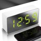 thumbnail image 4 of Reloj despertador digital LED, despertador portátil de viaje con función de repetición, reloj despertador con espejo LED con pilas para oficina, sala de estar, dormitorio, 4 of 5