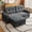 Gray, variant on Kosynda 3 in 1 Convertible Sofa Bed with USB Charging, 77"W Pull Out Couch with Cup Holders, Chenille Loveseat Sleeper Sofa for Living Room, Bedroom, Apartment, Beige