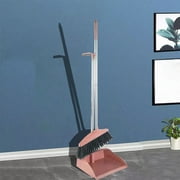 Chmadoxn Dorm Room Essentials, Cleaning Supplies Brooms Indoor Standing Storage Buckle Type Brooms And Dustpan Set With Scraping Teeth Cleaning Suitable For Home Portable Broom