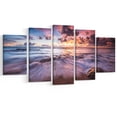 thumbnail image 2 of Beautiful Sea Waves At Sunset - Beach Photo Canvas Print, 2 of 3