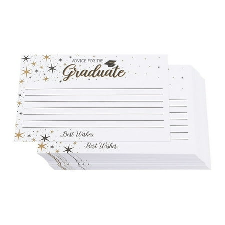 60 Pack Graduation Advice Cards - Wishing Well Cards for 2019 High School or College Graduation Party and Ceremony, Words of Wisdom Cards, Game Activity Cards, 4 x 6