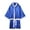 Blue, variant on Joernso Unisex Long Sleeve Belt Competition Training Boxing Robe Kickboxing Gown Uniform
