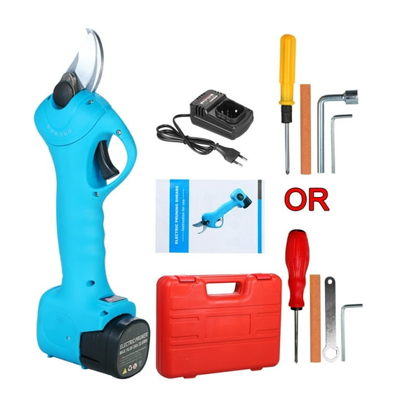 Portable Cordless Electric Pruning Shears Rechargeable Battery Powered Tree Branch Pruner Garden Clippers 25mm Cutting Diameter ,High Efficiency