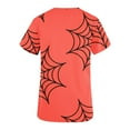 thumbnail image 5 of Dvkptbk Sarrau pour Femmes Halloween T-Shirts d'Halloween pour Femmes à Imprimé Citrouille et Araignée Hauts d'Infirmière Tenue de Travail avec Poches Mode Décontractée Col en V Manches Courtes, 5 of 5