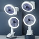 thumbnail image 5 of Monstrate Ventilador con Clip ABS, repuesto de verano, escritorio, ajustable, desmontable, recargable, portátil, funcionamiento silencioso, Accesorios para electrodomésticos con luz, 5 of 6