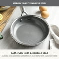 thumbnail image 2 of GreenPan Hybrid 8" Nonstick Stainless Steel Frying Pan Skillet, 2 of 4