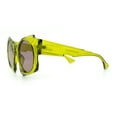 thumbnail image 6 of Retro Square Round Circle Lens Plastic Geometric Mod Sunglasses Green - Brown, 6 of 8