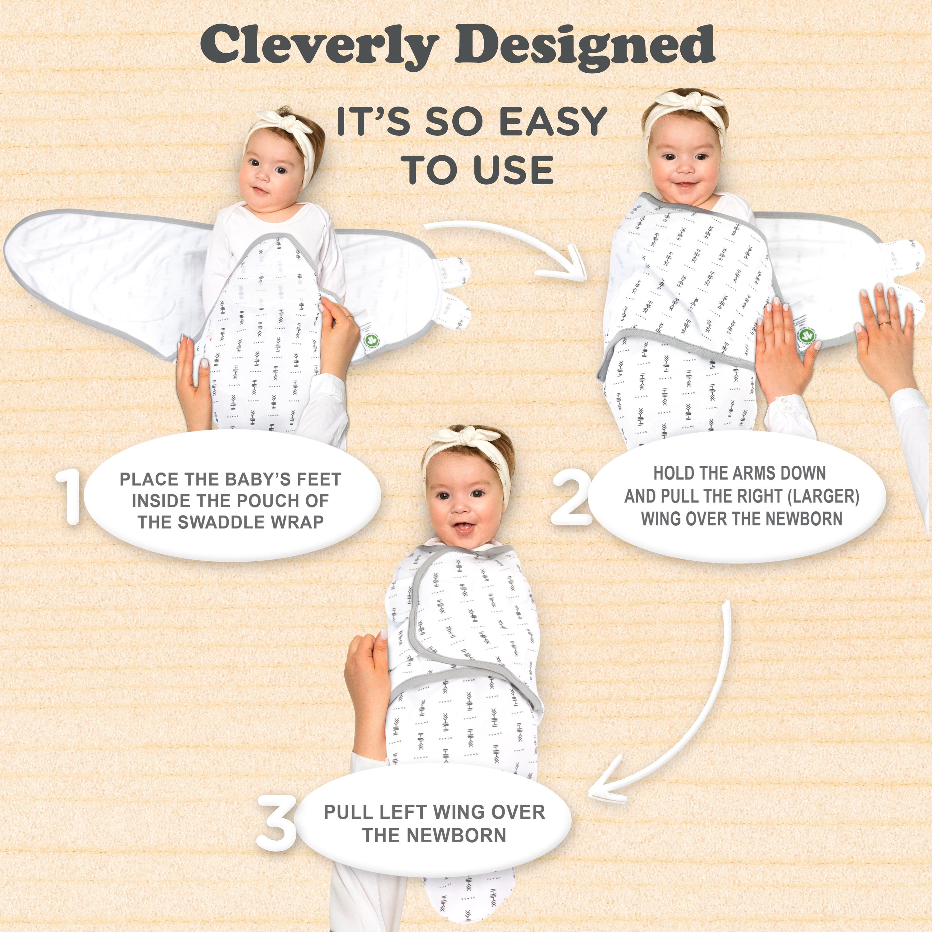 Bublo Baby Swaddles for Newborns 0–3 Months, Organic Cotton Baby Swaddle Blanket, Infant Swaddle Sack, Baby Swaddles 0–3 Months, Newborn Sleep Sacks, Baby Blanket Sleep Sack for Baby Boys & Girls