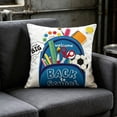 thumbnail image 6 of Throw Pillow Cover,Reading Topic Pattern Soft Washable with Hidden Zipper for Living Room Bedroom Term Begin Gift, 6 of 9