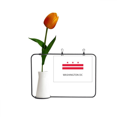 thumbnail image 1 of Tarjeta de jarrón artificial de tulipanes, 1 of 3